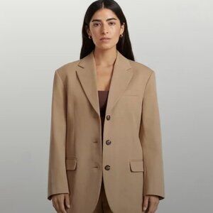 Everlane 80s blazer tan khaki